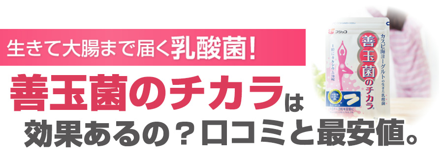 善玉菌のチカラは効果ある?【口コミと最安値情報】